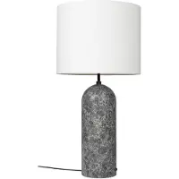 Gubi Gravity XL vloerlamp grijs marmer/wit, low