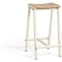 HAY Barstoel Taburete 8 Bar Stool Low Eggshell Powder Coated Base H65