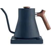 Fellow Stagg EKG Elektrische Waterkoker blauw met houten handvat