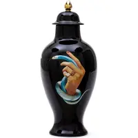 Seletti Toiletpaper Porseleinen Vaas Hands Whit Snakes