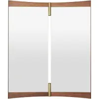 Gubi Vanity spiegel 2 Walnoot-messing