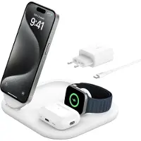 Belkin BoostCharge Qi2 15W Magnetic 3-in-1 WIZ029VFWH