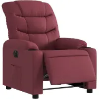 vidaXL Fauteuil verstelbaar elektrisch stof wijnrood