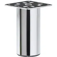 Furniture Legs Europe Stalen meubelpoot chroom rond ø 5 cm en hoogte 10 cm