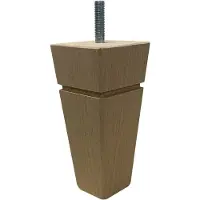 Furniture Legs Europe Meubelpoot taps 5,5 bij 5,5 cm en hoogte 12 cm van massief hout (M8)