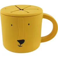 Trixie Snackbeker - Mr. Lion - Snack Cup - Kinderservies - Voor baby's vanaf 4 maanden - van Siliconen - Geschikt voor de Vaatwasser