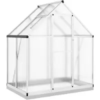 vidaXL Kas met funderingsframe, zilverkleurig, 169x114x202 cm, aluminium