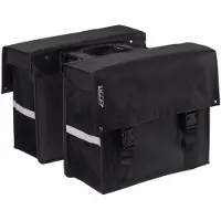 Bagoo Dubbele fietstas Bisonyl zwart inhoud 46L