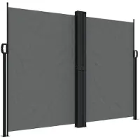 vidaXL Windscherm uittrekbaar 180x600 cm antracietkleurig