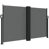 vidaXL Windscherm uittrekbaar 140x1200 cm antracietkleurig