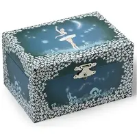 Ulysse Muziekjuwelendoos - - ballerina - Blauw - 15 x 10 cm - Zwanenmeer - Vanaf 3 jaar - Kind