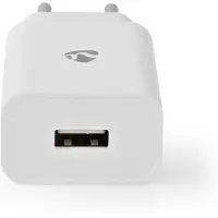 Nedis -netlader 12 W 1x 2,4 A A - Aantal uitgangen: 1x USB-A, geen kabel meegeleverd, enkele voltage-uitgang, wit