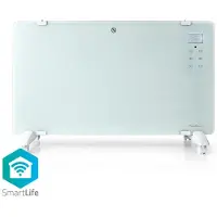 Nedis WIFIHTPL20 SmartLife Convectorkachel | Wi-Fi | Geschikt voor badkamer | Glazen Paneel | 2000 W |