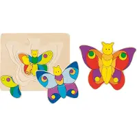 Goki Houten 3-lagen Puzzel Vlinder 1 St