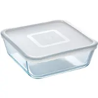 Pyrex - Cook & Freeze Schaal Vierkant met Deksel 15 x 15cm - Transparant
