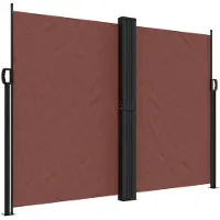 vidaXL Windscherm uittrekbaar 180x1000 cm bruin