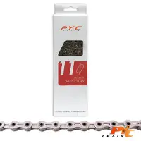 Pyc premium lichtgewicht fietsketting 11v - chrome harden tech - 116 schakels