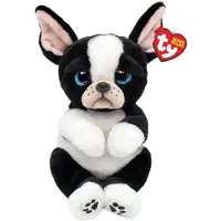 TY Beaniee Bellies Pluchen dier Medium Tink Le Chien 30 cm Wit en Zwart