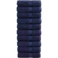 vidaXL Premium washandjes SOLUND 10 stuks marineblauw 30x30 cm 600 g/m²