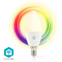 Nedis SmartLife Wi-Fi LED-lamp - E14 fitting - C37 vorm / full-color en warm-wit