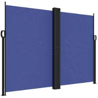 vidaXL Windscherm uittrekbaar 180x600 cm blauw
