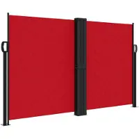 vidaXL Windscherm uittrekbaar 140x600 cm rood