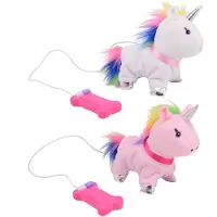 Johntoy 27704 - Wandelende eenhoorn - Beweegt hoofd en staart - (2 ass.)
