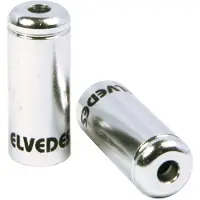 Elvedes 5.0mm Aluminium Brake Sleeve End Caps 10 stuks Zilver || Maat: silver