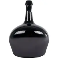 Diversen Vaas graffa victoria s mat/glans zwart 19x14x26 glas