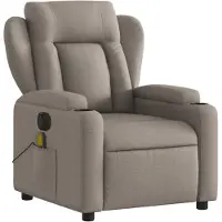 vidaXL Massagestoel elektrisch verstelbaar stof taupe