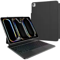 BlueBuilt Apple iPad Pro (2024) 13 inch Toetsenbord Hoes AZERTY Zwart
