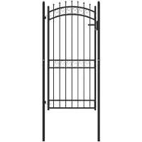 vidaXL Hekpoort Emmen met stalen pinnen 103x147 cm zwart