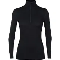 Icebreaker 200 Oasis LS Half Zip Thermoshirt Dames Black L