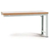 Manuflex aanbouw-werkbank Profi standaard, tafelblad kunststof, 2000 x 700 mm, lichtgrijs