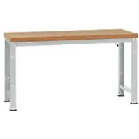 Manuflex werkbank Profi standaard, Tafelblad kunststof B 1500 x D 700, lichtgrijs