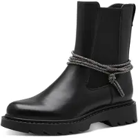 Tamaris Chelsea boots zwart / zilver
