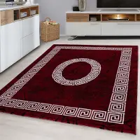 Muratap Plus vloerkleed laagpolig tapijt woonkamer rood / wit- 280x370 cm