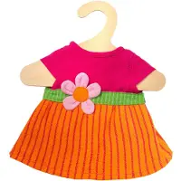 Heless poppenkleding jurk Maya roze/oranje 28-35 cm