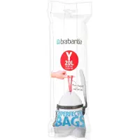 Brabantia Perfectfit Vuilniszak Met Trekbandsluiting Code Y 20 Liter 20 Zakken