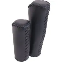 Edge De leather grip - ergonomisch lederen handvatset - 135mm/92mm - zwart