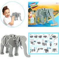 Toi-Toys Toi Toys 3D puzzel foam Olifant Karton Puzzel
