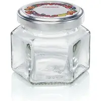 Leifheit 3209 Jampot Zeshoekig 106 ml Glas/Zilver