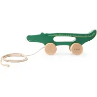 Trixie Houten Trekspeeltje - Mr. Crocodile - Voor de eerste stapjes - Babyspeelgoed - Voor Jongens & Meisjes - Krokodil