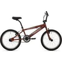 Royal Langnickel Freestyle bmx 20" bugatti - donkerbruin mat zwart met zwarte banden