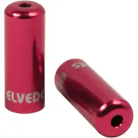Elvedes Aluminium Rembehuizing Eindkappen 4,2 mm Rood x10 || Maat: red