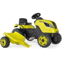 Smoby Farmer Xl Tractor With Trailer Geel Kinderen