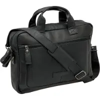 New Looxs Laptoptas Luko 7.5L - 42 x 6 x 30 cm - gemaakt van luxe leder - Zwart