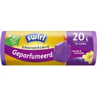 Swirl Pedaalemmerzakken Geparfumeerd met Trekband 20L 12 stuks