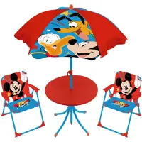 Arditex tuinset voor kinderen Mickey Mouse, Pluto & Donald met parasol.