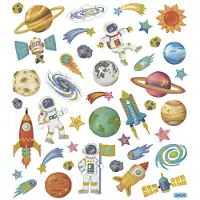 Creativ Company Stickers Ruimtevaart, 1 Vel